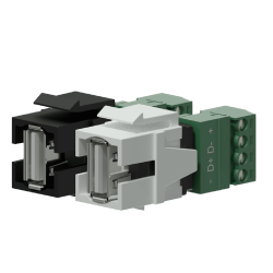 PROCAB VCK625/B Adapter Keystone: USB 2.0 A – 4-pinowe złącze skręcane, kolor czarny